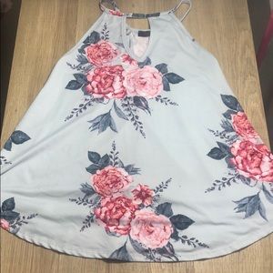 Baby blue flowers shirt